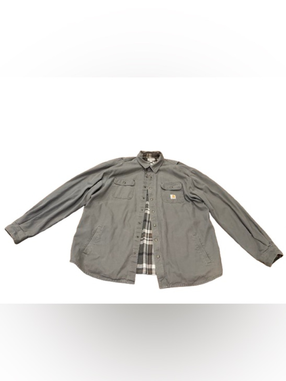 Carhartt Men’s Rugged Relaxed Fit Button Down Plaid Linning Size 2XL Tall